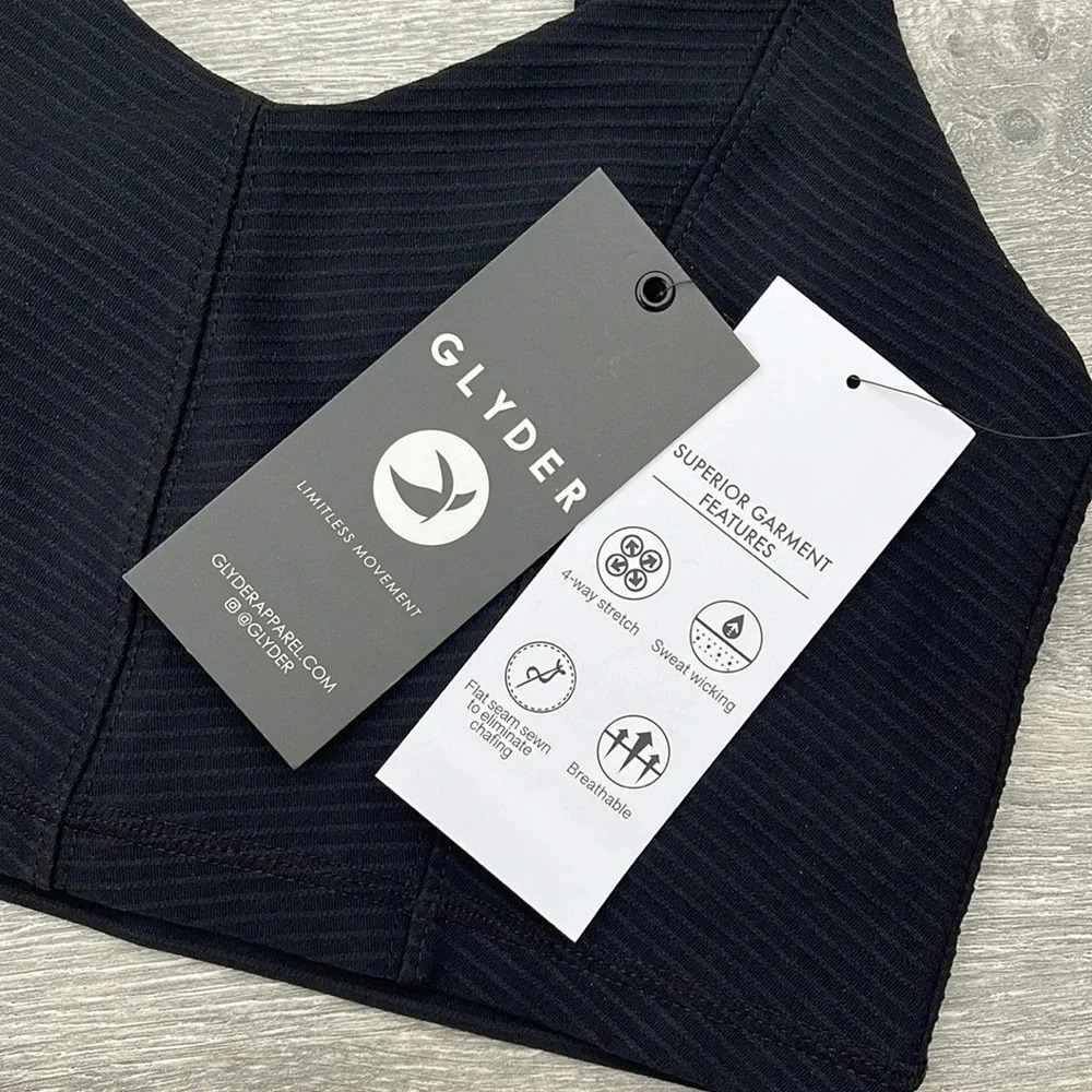 Glyder Charge Sports Bra, Black - Picture 9 of 9